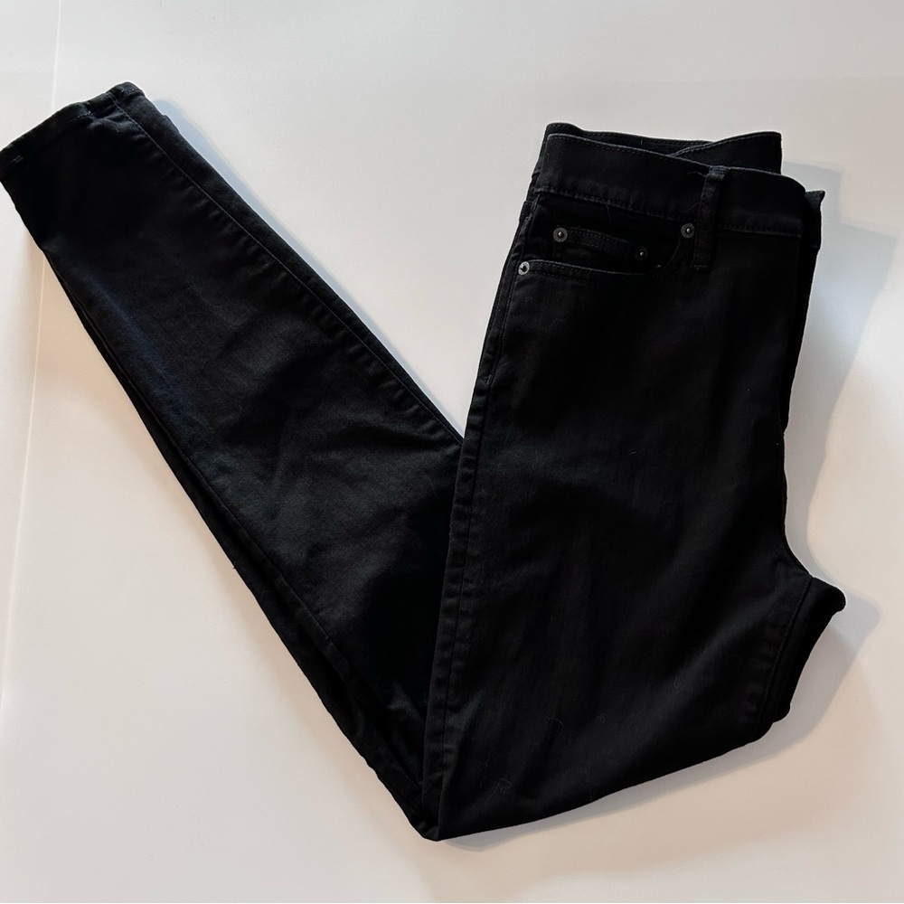 J. Crew Midrise Black Skinny Jeans Size 29